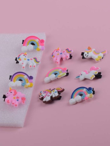 Einhorn Haarspange Set 10 Stk