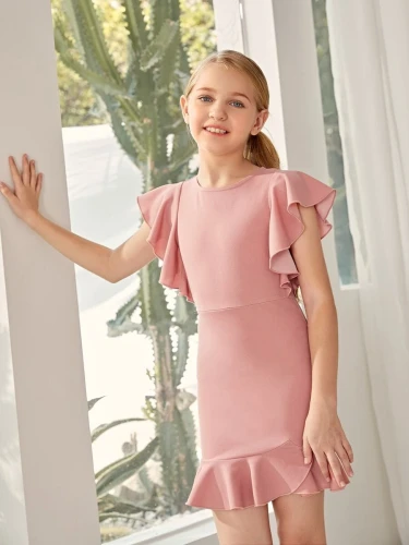 Mädchen Kleid Festlich Jade