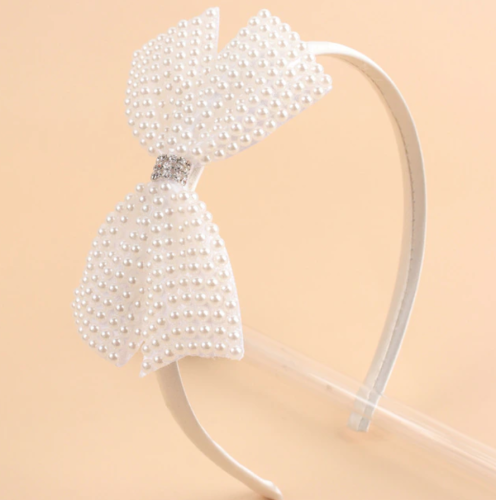 Baby Mädchen Stirnband Glitzerschleife Perforiert Haarband Soft Touch Spanischer Stil Gelb Neugeborene - 12 Monate