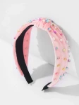 Haar-Accessoire für Mädchen, Samt-Haarband, Rosa Haarband, Perlen, hochwertig, elegantes Design