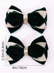 Samt-Schleifen, Mädchen Haarschmuck, Smaragdgrüne Haarspangen, Luxus Kinderaccessoires, Eleganter Haarschmuck, Festliche Haarspangen, Schleifen-Haarspangen, Kindermoden-Accessoires, Geschenkideen für Mädchen.