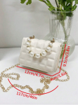 Mädchen-Tasche, Perlenzauber, elegante Kindertasche, gesteppte Tasche, Perlen-Accessoire, Mädchen-Mode, klassische Kindertasche, sichere Kindertasche, Mädchen-Geschenk, festliche Tasche für Mädchen