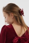 Samt-Haarspangen, Bordeauxrote Haarspangen, Mädchen Haarschmuck, Elegante Kinderaccessoires, Schleifen-Haarspangen, Festliche Haarspangen, Haarschmuck für Mädchen, Hochwertiger Haarschmuck, Kindermoden-Accessoires