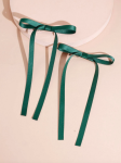 Mädchen Haarspangen, grüne Haarspangen, Schleifen Haarspangen, Kinder Haaraccessoires, elegante Haarspangen, Satin Haarspangen