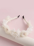 Haarband Mädchen, Haarband Kommunion, festliches Haarband, Blumen Haarband, Perlen Haarband, Haaraccessoires Kinder, Haarband Taufe, elegantes Haarband Mädchen, Hochzeit Haarband Kinder, Blumenkranz Mädchen