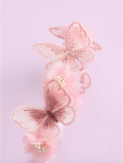 Haarreif Mädchen, Haarband Blumen Schmetterlinge, Kommunion Accessoires, festlicher Haarschmuck, Taufaccessoire Mädchen, Hochzeit Haarband Kinder, eleganter Haarreif Mädchen, Blumenkranz Mädchen Rosa, festlicher Kopfschmuck Mädchen, Haarschmuck Kommunion