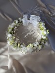 Kommunionskranz, handgefertigter Kommunionsschmuck, Kommunion Haaraccessoire, Schaumrosen Kranz, Kommunion Deutschland, eleganter Haarschmuck, Kinderkranz Kommunion, Kranz für Taufen, Hochzeitskranz Kinder, Haarschmuck EU