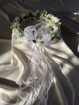 Kommunionskranz, handgefertigter Kommunionsschmuck, Kommunion Haaraccessoire, Schaumrosen Kranz, Kommunion Deutschland, eleganter Haarschmuck, Kinderkranz Kommunion, Kranz für Taufen, Hochzeitskranz Kinder, Haarschmuck EU