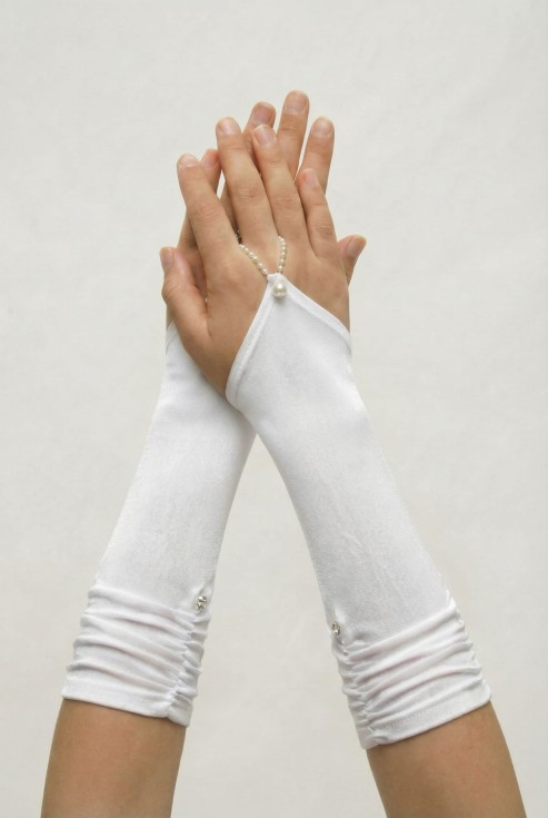 Kommunionhandschuhe, Erstkommunion Handschuhe, lange Kommunionhandschuhe, Mädchen Handschuhe Kommunion, Handschuhe mit Strass, Kommunion Zubehör, elegante Handschuhe, EU Qualität
