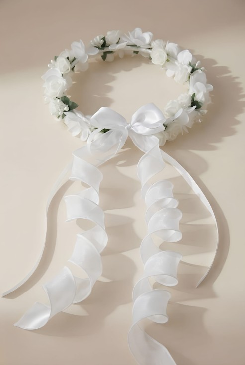 Haarkranz Kommunion, Erstkommunion Kranz, handgefertigter Haarkranz, Kommunionskranz Mädchen, Blumenkranz Kommunion, Haarschmuck Erstkommunion, eleganter Haarkranz, Taufschmuck Mädchen, Haarkranz EU Qualität