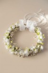 Kommunionskranz, handgefertigter Kommunionsschmuck, Kommunion Haaraccessoire, Schaumrosen Kranz, Kommunion Deutschland, eleganter Haarschmuck, Kinderkranz Kommunion, Kranz für Taufen, Hochzeitskranz Kinder, Haarschmuck EU