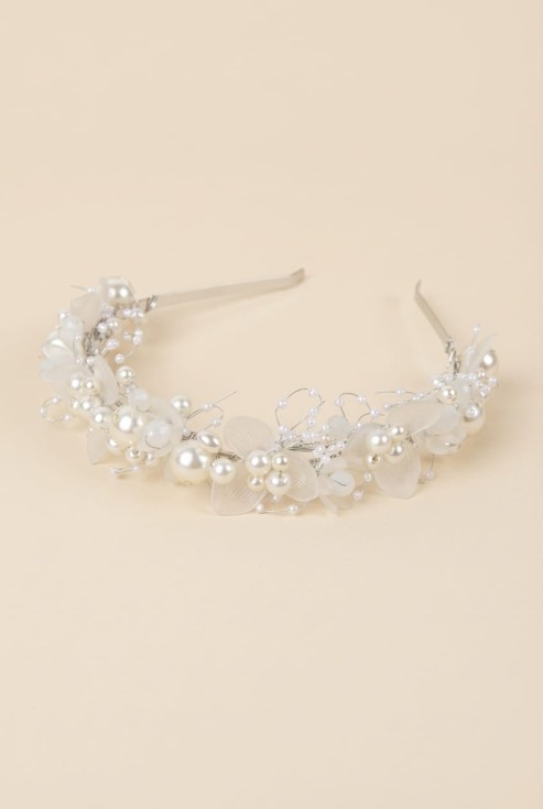 Kommunion Haarband Mädchen, Blumenmädchen Haarband, Haaraccessoire Kommunion, Perlen Haarband Mädchen, Festliches Haarband, Kommunion Accessoires, elegantes Haarband Mädchen, Hochzeit Haarband Kinder