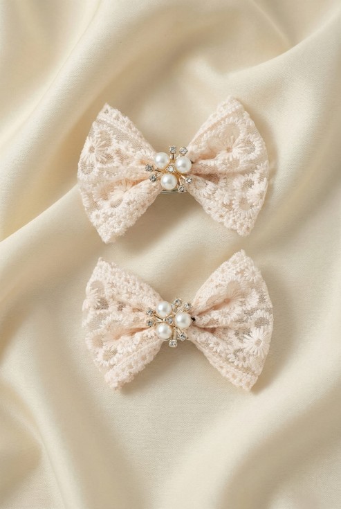 Haarspangen-Set, Elegante Haarspangen, Spitzen-Haarspangen, Mädchen, Haaraccessoires, Qualitätsprodukte, Handgemacht, Modische Accessoires