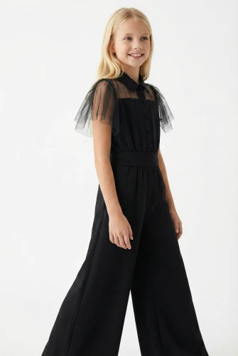 Eleganter Mädchen-Overall Blair Schwarz – Festlicher Jumpsuit für besondere Anlässe