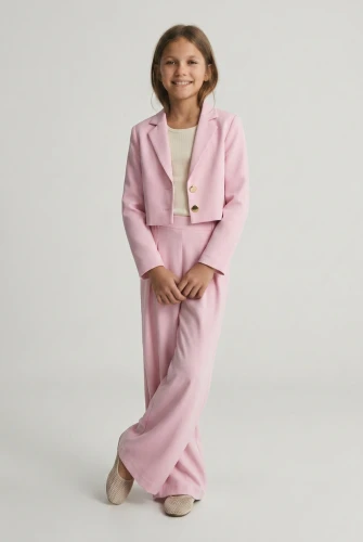 Festliches Mädchen-Set Emi in Rosa – Eleganter Anzug für die kleine Dame