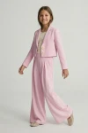 Mädchen Set Emi rosa Styling komplett, Festoutfit Mädchen mit Accessoires, elegantes Set Firmung, rosa Festmode