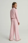 Mädchen Set Emi rosa Hose Detail, festlicher Mädchen-Anzug, edle Schnittführung, Festmode 14 Jahre