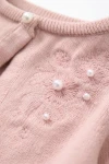Kinder Bolero Ada Detail Strickstruktur, rosa Bolerojäckchen Mädchen, Kinderfestmode Bolero, edle Mädchenjacke