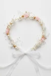 Mädchen Haarband rosa Blumen Perlen, festliches Haarband Kommunion, Kinder Haarschmuck Mädchen, Blumenmädchen Haarband, zoyafashion Festkollektion