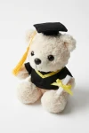 Absolventen-Teddybär hellbeige im Talar mit Doktorhut