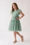 Festliches Tüllkleid Paola in Mintgrün für Mädchen