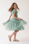 Festliches Tüllkleid Paola in Mintgrün für Mädchen