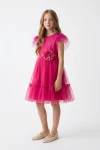 Festliches Tüllkleid Gabi in Dunkelrosa für Mädchen