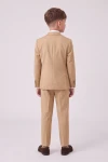 Anzug Liam in Sandbeige – Sakko und Hose – Rückansicht