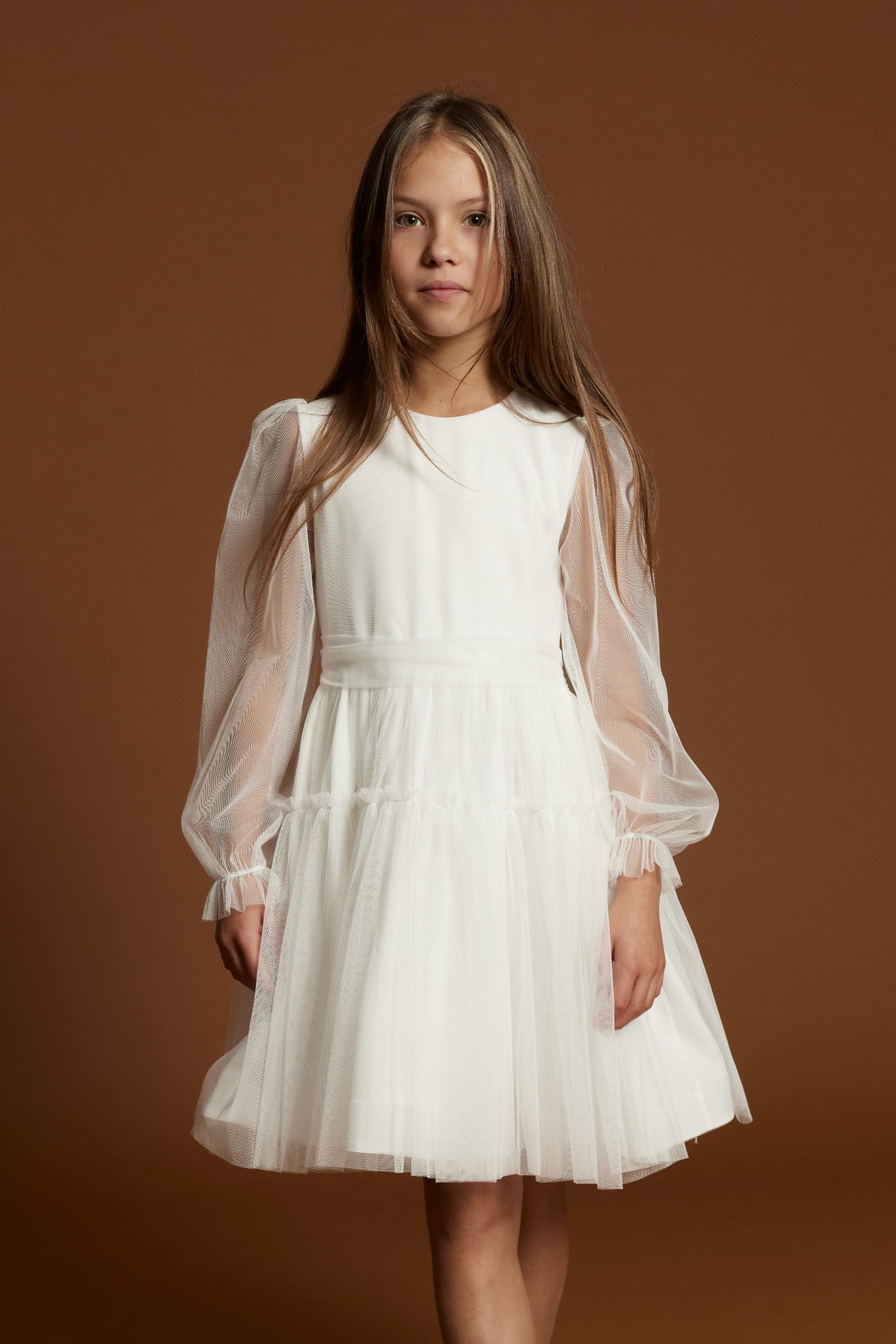 Kommunionkleider 2026 weiße elegante Kleider für Mädchen Erstkommunion festliche Kindermode