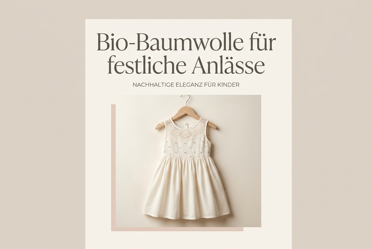 Nachhaltige Kleider aus Bio-Baumwolle für kleine Mädchen als Hochzeitsgäste – Tipps zu Material, Auswahl und Styling.